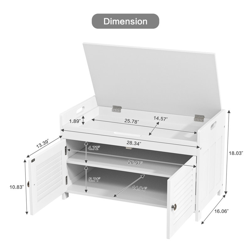 Winston Porter Gayola 28" Wide Storage Bench with Flip Top